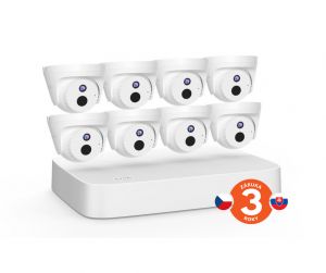 Tenda K8P-4CR - PoE kamerový set 4MPx, 8CH NVR + 8x IP kamera 4MPx IP67, zvuk, web. rozhra