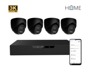 iGET HOME N85P4 - kamerový NVR PoE set 3K rozlišení, 8CH NVR + 4x kamera se zvukem, IR a L