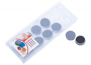 Magnety ARTA průměr 25mm, šedé (10ks v balení)