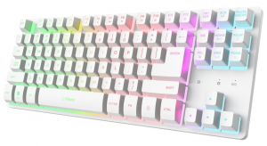 Trust GXT831 Thado TKL/Bezdrátové USB/US/Bílá