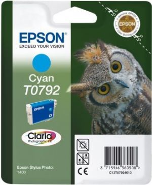Epson originální ink C13T079240, cyan, 11,1ml, Epson Stylus Photo 1400