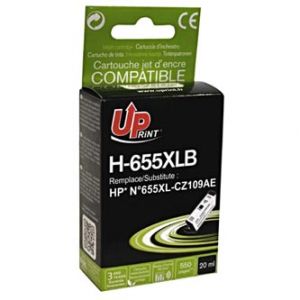 UPrint kompatibilní ink s CZ109AE, HP 655, H-655XLB, black, 550str., 20ml