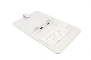AIREN AiTab Leather Case 2 with USB Keyboard 8" WHITE (CZ/SK/DE/UK/US.. layout)
