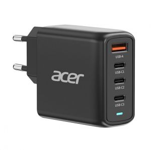 ACER 100W PD GaN charger - black; 3x USB Type-C + 1x USB Type-A , černá - nabíječka s Powe