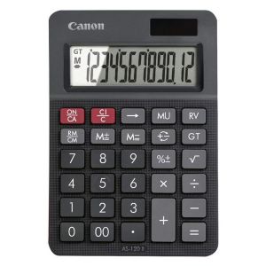 Canon kalkulačka AS-120 II EMEA DBL, 4722C003, černá, stolní, dvanáctimístná, výpočet DPH,