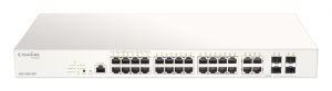 D-Link DBS-2000-28P 28xGb PoE+ Nuclias Smart Managed Switch 4x 1G Combo Ports,193W (With 1