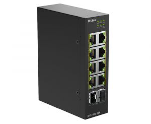 D-Link DIS-100G-10P 10-Port Gigabit Industrial PoE+ Unmanaged Switch with 2 x 2.5G SFP+ Po