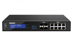 QNAP NVPE zařízení QuCPE-3034-C3758R-16G (4core C3758R 2,4GHz, 16GB RAM, 2xM.2, 8x2,5GbE,4