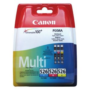CanonCLI526 CMY, cyan/magenta/yellow, 340str., 4541B009, 4541B006, Canon P,pošk. obal E (v