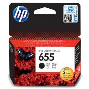 HP ink CZ109AE, No.655, black - prošlá exp (2025); obal B (viz. popis)