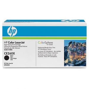 HP Color LaserJet CP4525, black, CE260X - pošk. obal E (viz. popis)