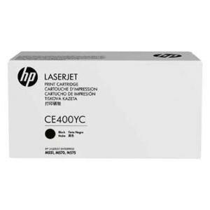HP toner CE400YC, black - poškozený obal B (viz. popis)