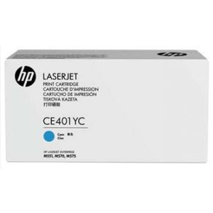 HP originální toner CE401YC, cyan, kontrakt. produkt - poškození obalu B (viz. popis)