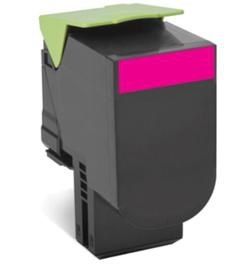 Lexmark originální toner 80C2HME, magenta - poškození obalu B (viz. popis)