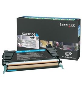 Lexmark C736, X736, X738, cyan, C736H1CG - poškozený obal E (viz. popis)