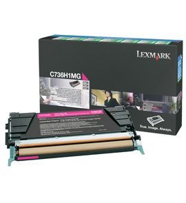 Lexmark C736, X736, X738, magenta, C736H1MG, 10000s, return, high capac,pošk. obal B (viz.