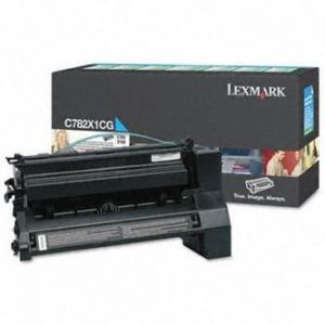 Tonerová cartridge Lexmark C782, cyan, C782X1CG - poškození obalu B (viz. popis)