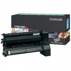 Tonerová cartridge Lexmark C782, magenta, C782X1MG, 15000s, return, O - poškození obalu D