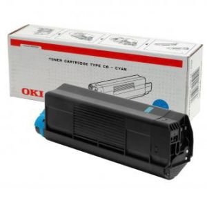 Toner OKI C5100, 5200, 5300, 5400, cyan, 42127407, 5000s, TYP C6, O - poškození obalu C (v