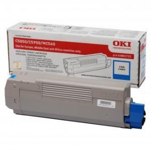 Toner OKI C5850, 5950, MC560, MC560n, MC560dn, cyan, 43865723, 6000s, O,pošk. obal D (viz.