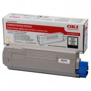 Toner OKI, black, 43865724 - poškozený obal B (viz. popis)
