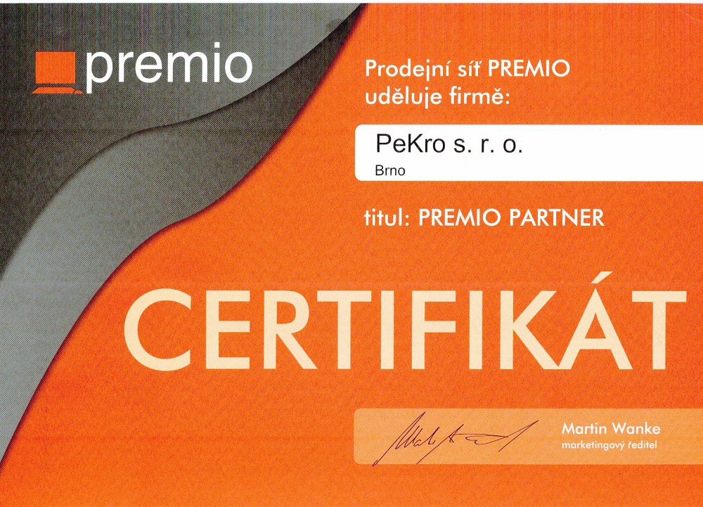 Cerifikát PremioPartnera